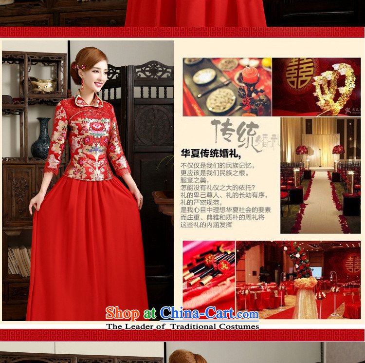 The first white into about 2015 new improvements qipao autumn and winter, Bridal Fashion long-sleeved red Chinese qipao bows service long cheongsam red S picture, prices, brand platters! The elections are supplied in the national character of distribution, so action, buy now enjoy more preferential! As soon as possible.