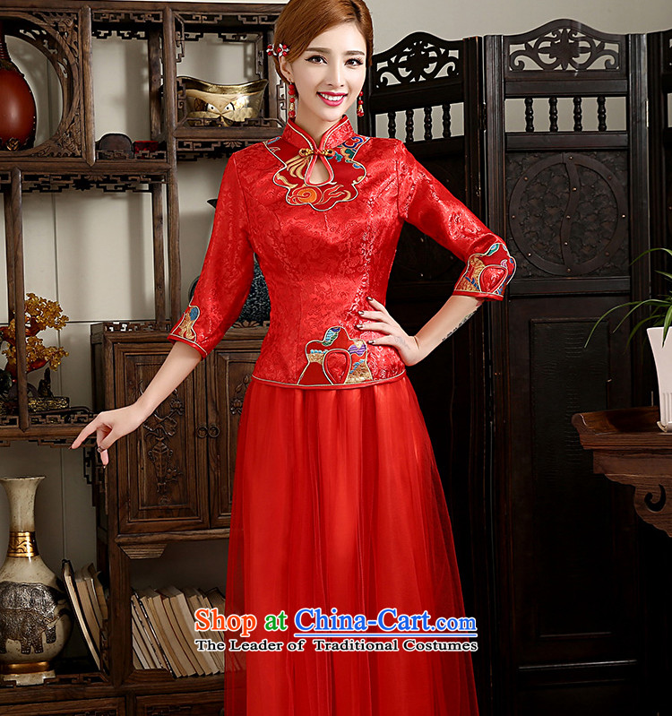 The first white into about Chinese style wedding dresses bride bows services marriage spring long new red women 2015 cheongsam dress Mr Ronald L picture, prices, brand platters! The elections are supplied in the national character of distribution, so action, buy now enjoy more preferential! As soon as possible.