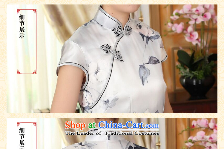 Figure for summer flowers female lilies Sau San heavyweight silk dresses retro improved herbs extract light short skirt color as shown qipao 2XL Photo, prices, brand platters! The elections are supplied in the national character of distribution, so action, buy now enjoy more preferential! As soon as possible.