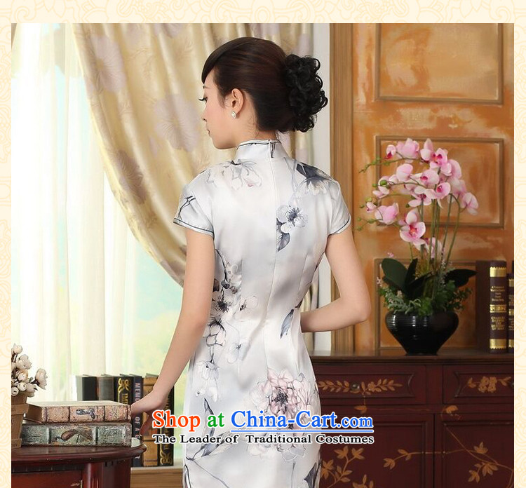 Dan smoke summer female lilies Sau San heavyweight silk dresses retro improved herbs extract light short skirt color as shown qipao 2XL Photo, prices, brand platters! The elections are supplied in the national character of distribution, so action, buy now enjoy more preferential! As soon as possible.