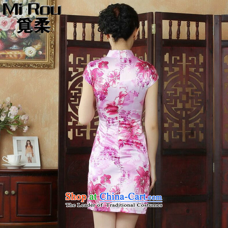 Find the new summer Sophie female qipao Chinese improved Mock-neck stamp is traversed by the elegant qipao short skirts damask Figure Color S find Sophie , , , shopping on the Internet