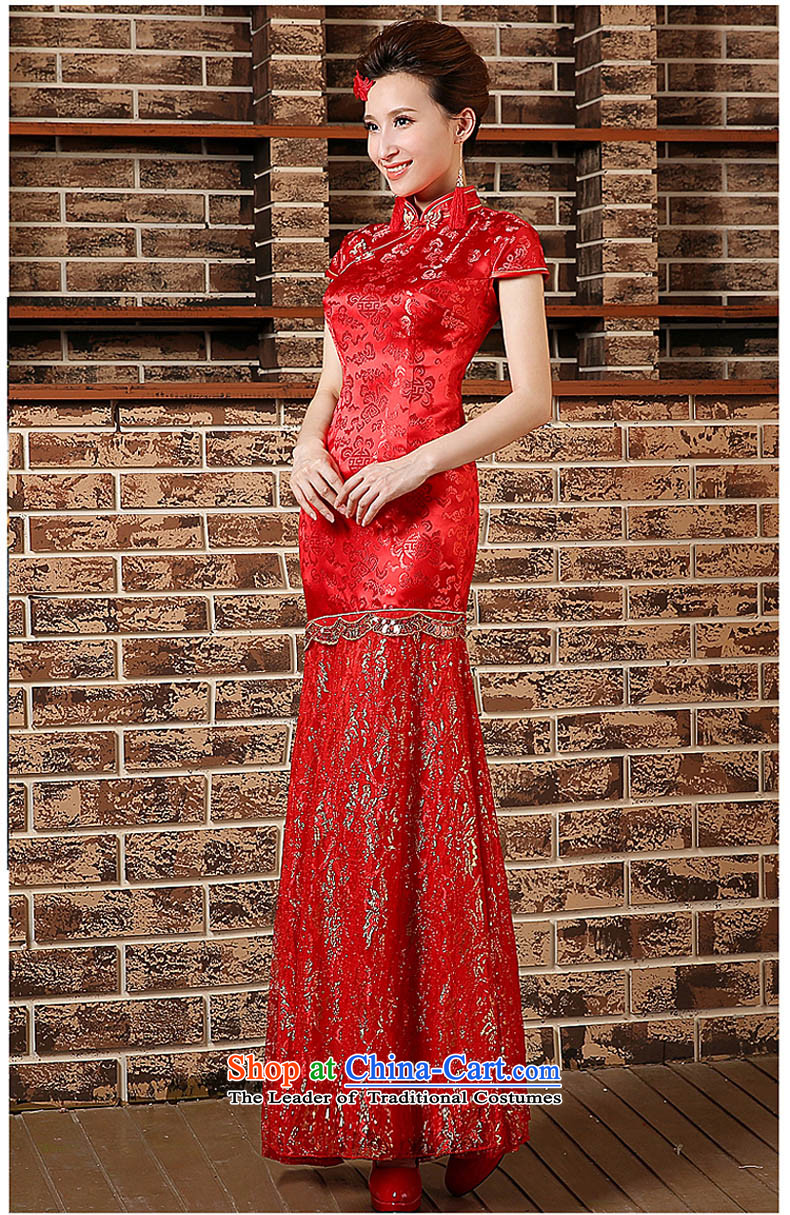 Toasting champagne served qipao marriages crowsfoot long wedding retro improved 2015 Spring, Phoenix wedding dresses red S picture, prices, brand platters! The elections are supplied in the national character of distribution, so action, buy now enjoy more preferential! As soon as possible.