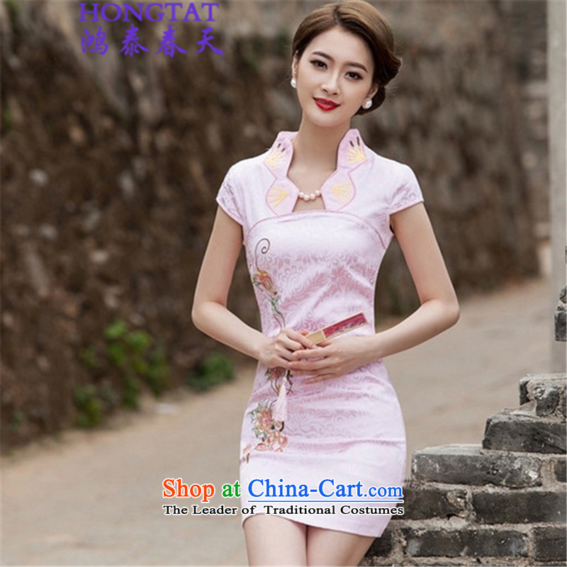 In the spring of  2015 Summer Hong Tai stylish improved cheongsam dress 518-1122-55 China White L, Hong Tai spring (hongtaichuntian) , , , shopping on the Internet