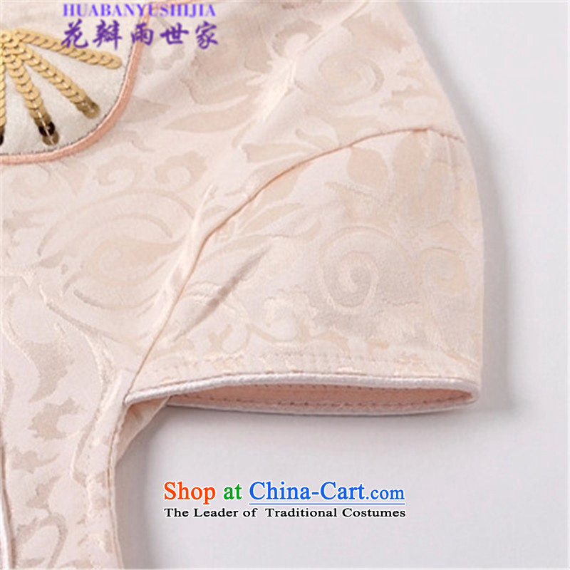 Saga 2015 summer rain petals stylish improved cheongsam dress 518-1122-55 white petals S China rain shopping on the Internet has been pressed into