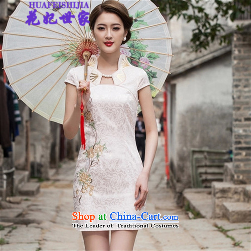 Spend the  summer of 2015, Family and stylish princess improved cheongsam dress 518-1122-55 pink M spent Hua Fei HUA FEI SAGA SHI JIA) , , , shopping on the Internet
