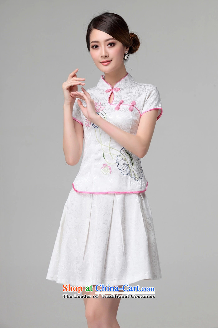 Spend the  summer of 2015, Saga Furs of Princess retro style qipao long-sleeved two Kit Wah 518-1121-60 white S picture, prices, brand platters! The elections are supplied in the national character of distribution, so action, buy now enjoy more preferential! As soon as possible.