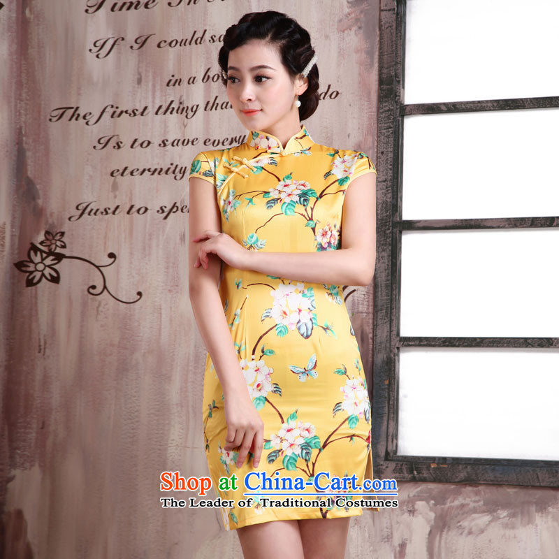 Millennium bride new summer 2015 Chinese Antique style Sau San female dresses improved qipao X2081 away from his bride millennium XL, , , , shopping on the Internet