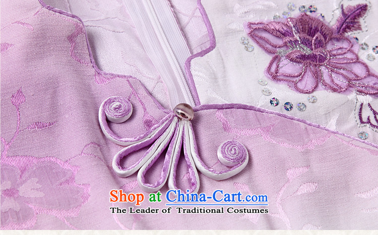 Matami Summer 2015 Hon Audrey Eu new retro embroidery short of cheongsam dress violet S picture, prices, brand platters! The elections are supplied in the national character of distribution, so action, buy now enjoy more preferential! As soon as possible.