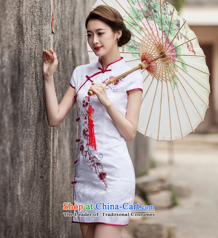 Matami Summer 2015 Hon Audrey Eu New Tang dynasty retro improved short of cheongsam dress pink S picture, prices, brand platters! The elections are supplied in the national character of distribution, so action, buy now enjoy more preferential! As soon as possible.
