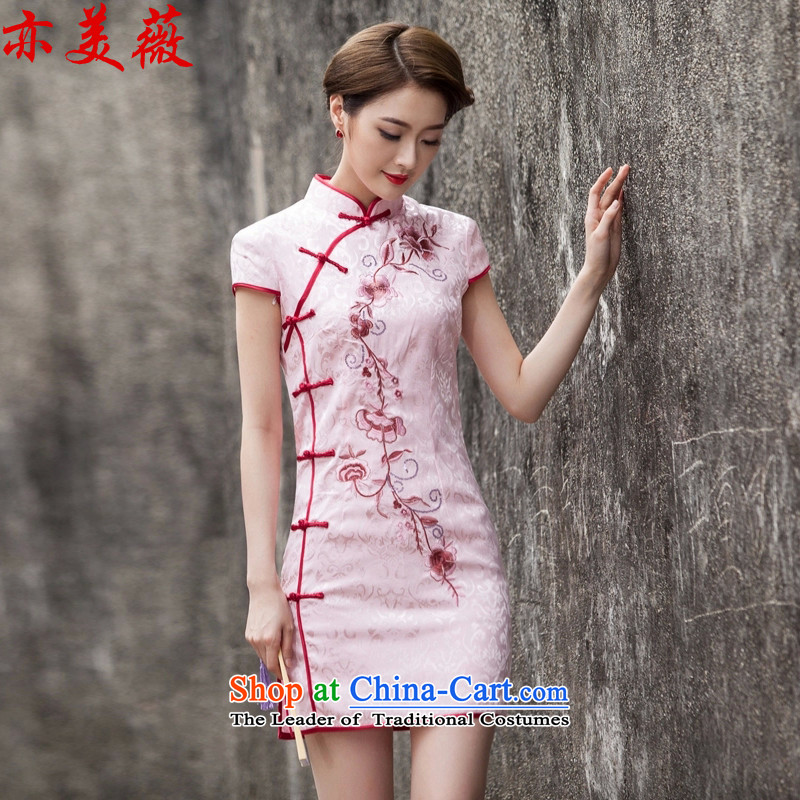 Matami Summer 2015 Hon Audrey Eu New Tang dynasty retro improved short of Qipao Pink dresses , Vicki Matami (GARMENT shopping on the Internet has been pressed.