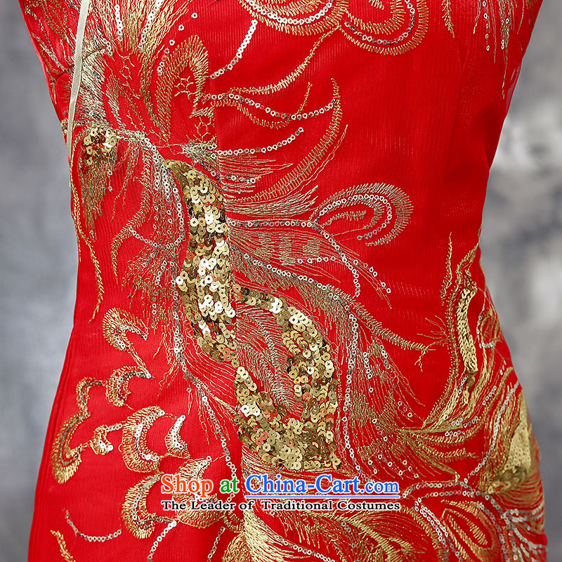 The leading edge of the days of qipao skirt the new 2015 bows cheongsam wedding dress bridal dresses bows back to door Fall/Winter Collections Q865 RED , L, dream of certain days , , , shopping on the Internet