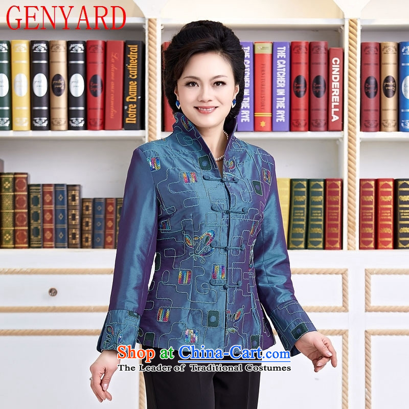 New Spring and Autumn load GENYARD female Tang dynasty of ethnic Chinese China wind embroidered long-sleeved Ms. XXXXL,GENYARD,,, red T-shirt teahouse shopping on the Internet