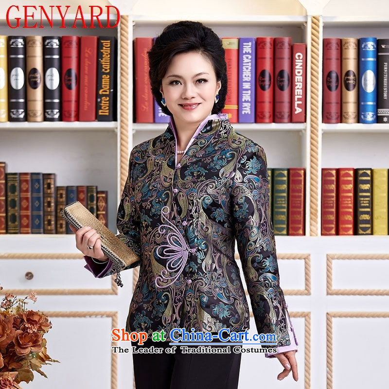 Deloitte Touche Tohmatsu trade in accordance with the contents in spring and autumn shop Tang Tang blouses jacket, the elderly in the Tang dynasty black L,GENYARD,,, shopping on the Internet