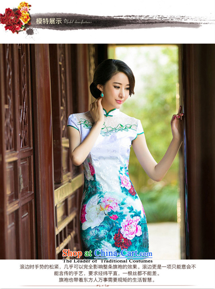 The cheer her light Arabic new lace cheongsam dress short-sleeved qipao gown Ms. retro stamp summer qipao ZA 001 Blue-Suit M picture, prices, brand platters! The elections are supplied in the national character of distribution, so action, buy now enjoy more preferential! As soon as possible.