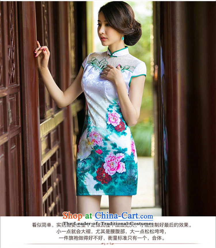 The cheer her light Arabic new lace cheongsam dress short-sleeved qipao gown Ms. retro stamp summer qipao ZA 001 Blue-Suit M picture, prices, brand platters! The elections are supplied in the national character of distribution, so action, buy now enjoy more preferential! As soon as possible.