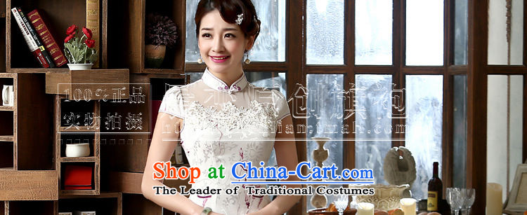 Land 2015 New Morning Summer Stylish retro short of improved cheongsam dress Tang dynasty two-color pure light green M picture, prices, brand platters! The elections are supplied in the national character of distribution, so action, buy now enjoy more preferential! As soon as possible.