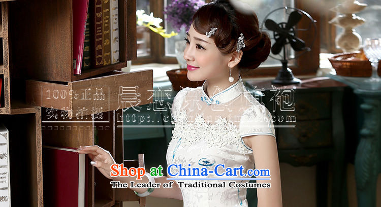 Land 2015 New Morning Summer Stylish retro short of improved cheongsam dress Tang dynasty two-color pure light green M picture, prices, brand platters! The elections are supplied in the national character of distribution, so action, buy now enjoy more preferential! As soon as possible.