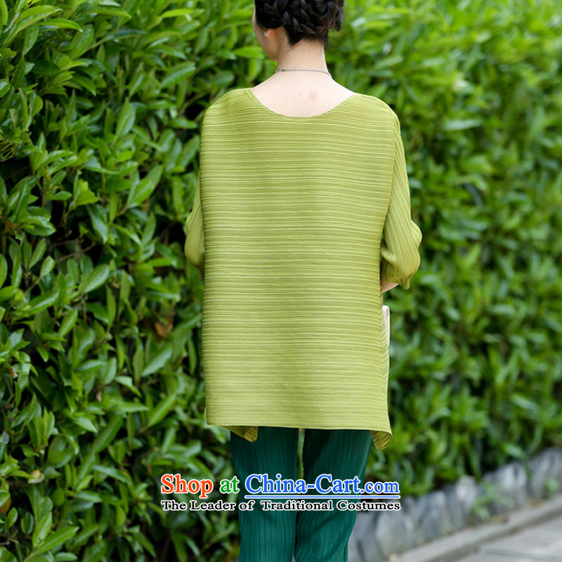 Forest Narcissus Summer 2015 New fifth cuff round-neck collar skirt swing under the Korean style liberal larger T-shirt shirt XYY-98024 beans are green, the Forest Code (senlinshuixian narcissus) , , , shopping on the Internet