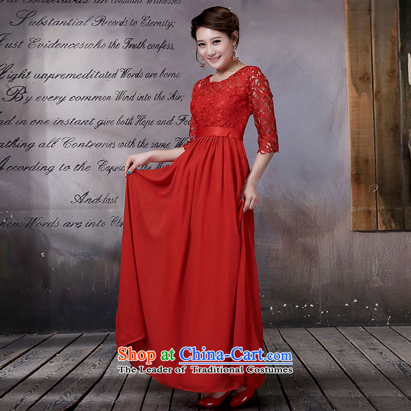 Millennium bride 2015 Spring/Summer new improved Stylish retro lace qipao gown toasting champagne marriages in sleeve length of Q353 S, millennium bride shopping on the Internet has been pressed.