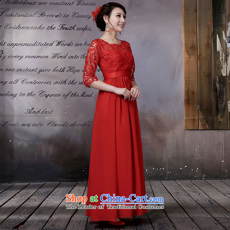 Millennium bride 2015 Spring/Summer new improved Stylish retro lace qipao gown toasting champagne marriages in sleeve length of Q353 S, millennium bride shopping on the Internet has been pressed.