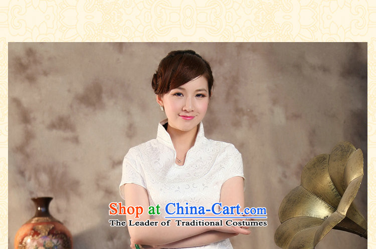 Find the new summer Sophie female Tang Dynasty Chinese shirt qipao improvements in light collar long short-sleeved Tang dynasty figure color M brand, prices, picture platters! The elections are supplied in the national character of distribution, so action, buy now enjoy more preferential! As soon as possible.