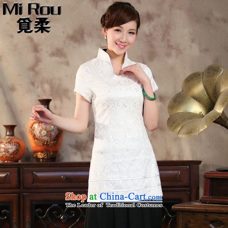 Find the new summer Sophie female Tang Dynasty Chinese shirt qipao improvements in light collar long short-sleeved Tang dynasty figure color M find Sophie , , , shopping on the Internet