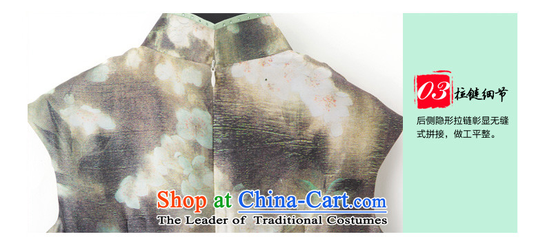 Wooden spring and summer of 2015 really new herbs extract romantic arts painting short qipao 21907 15 light green XXXL picture, prices, brand platters! The elections are supplied in the national character of distribution, so action, buy now enjoy more preferential! As soon as possible.