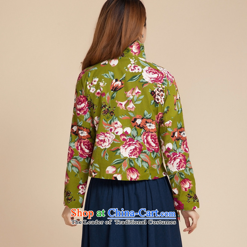Brown BROWNGE) jeep (new stylish ethnic blouses literary and artistic and elegant Chinese Classical China wind up the clip mock Wong Mudan XL, brown jeep (BROWNGEPU) , , , shopping on the Internet