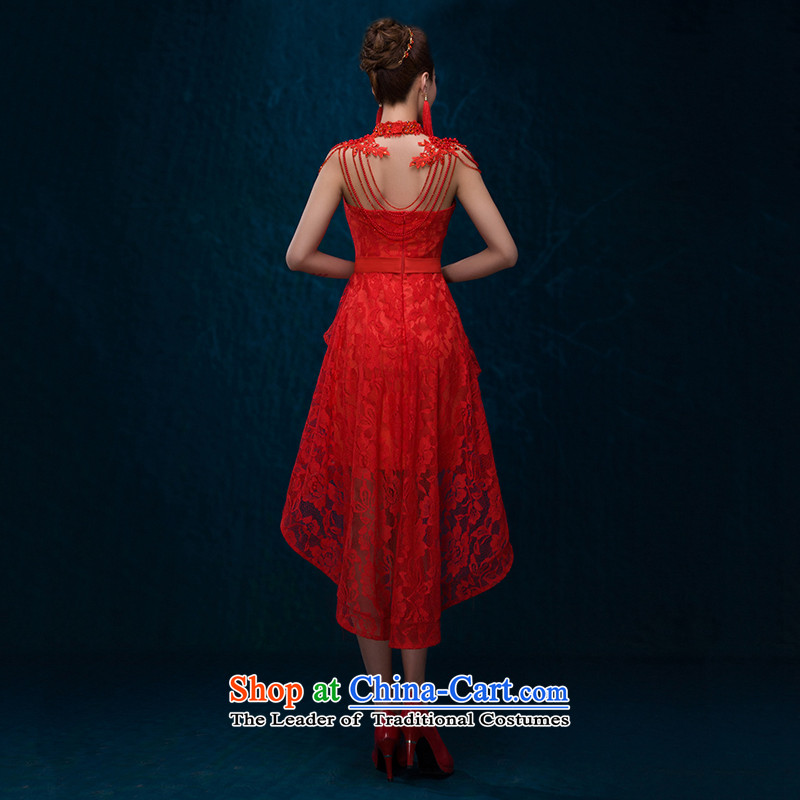 The Chinese in 2015 Love marriages short, bows to Mr Ronald stylish red lace dresses new cheongsam wedding dresses female former short long after wiping the chest with a Shoulder L, love, China Link to , , , shopping on the Internet