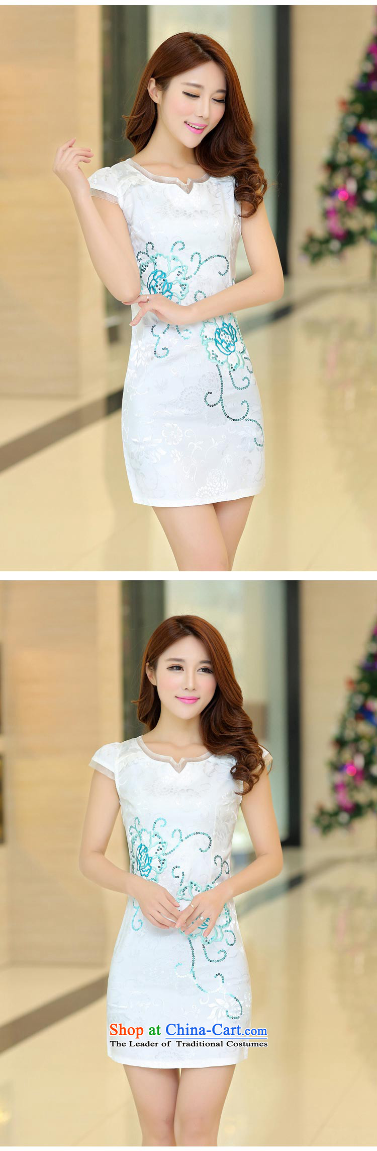 2015 new summer for women improved retro elegance cheongsam dress qipao ethnic embroidery Sau San dress 1602 White XL Photo, prices, brand platters! The elections are supplied in the national character of distribution, so action, buy now enjoy more preferential! As soon as possible.