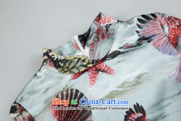 New retro caynova2015 China wind qipao summer 3D printing and dyeing shells bird pattern color photo of Sau San video thin M picture, prices, brand platters! The elections are supplied in the national character of distribution, so action, buy now enjoy more preferential! As soon as possible.