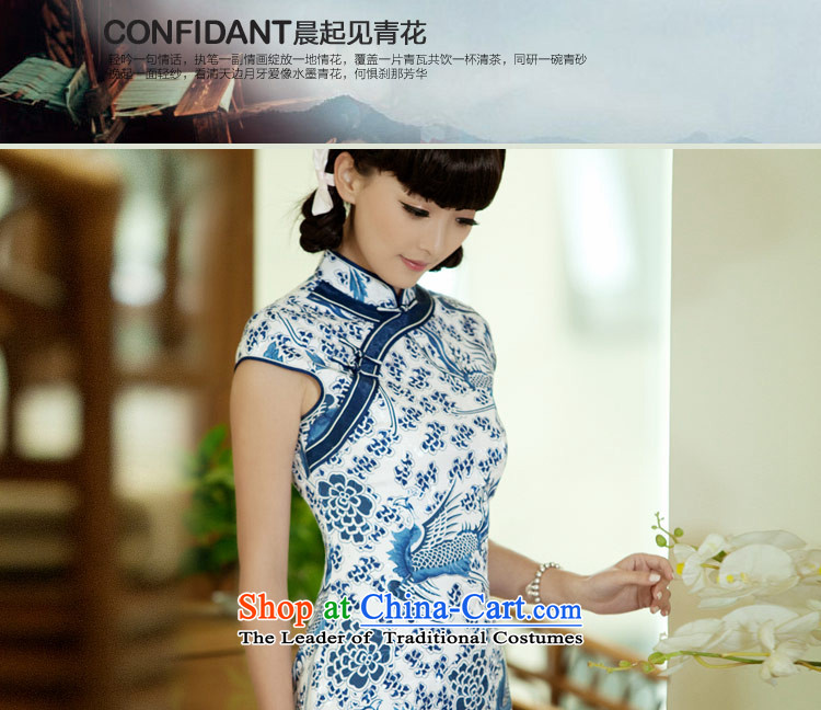 Cheong Wa gradually porcelain qipao 2015 Summer new improved Stylish retro cheongsam dress suit M picture, prices, brand platters! The elections are supplied in the national character of distribution, so action, buy now enjoy more preferential! As soon as possible.