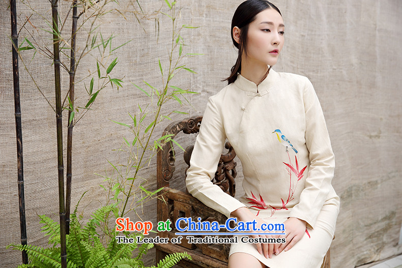 Ink China wind cotton linen dresses tea-girl of ethnic Chinese ink painting flax cloth for red bamboo oriole apricot L photo, prices, brand platters! The elections are supplied in the national character of distribution, so action, buy now enjoy more preferential! As soon as possible.
