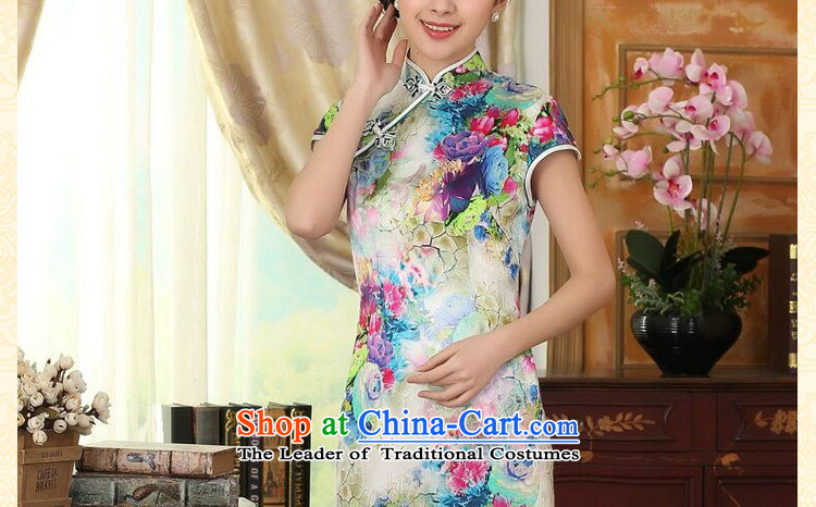 Dan smoke summer female qipao heavyweight silk Retro classic herbs extract poster stretch of Sau San double short qipao Figure Color S picture, prices, brand platters! The elections are supplied in the national character of distribution, so action, buy now enjoy more preferential! As soon as possible.