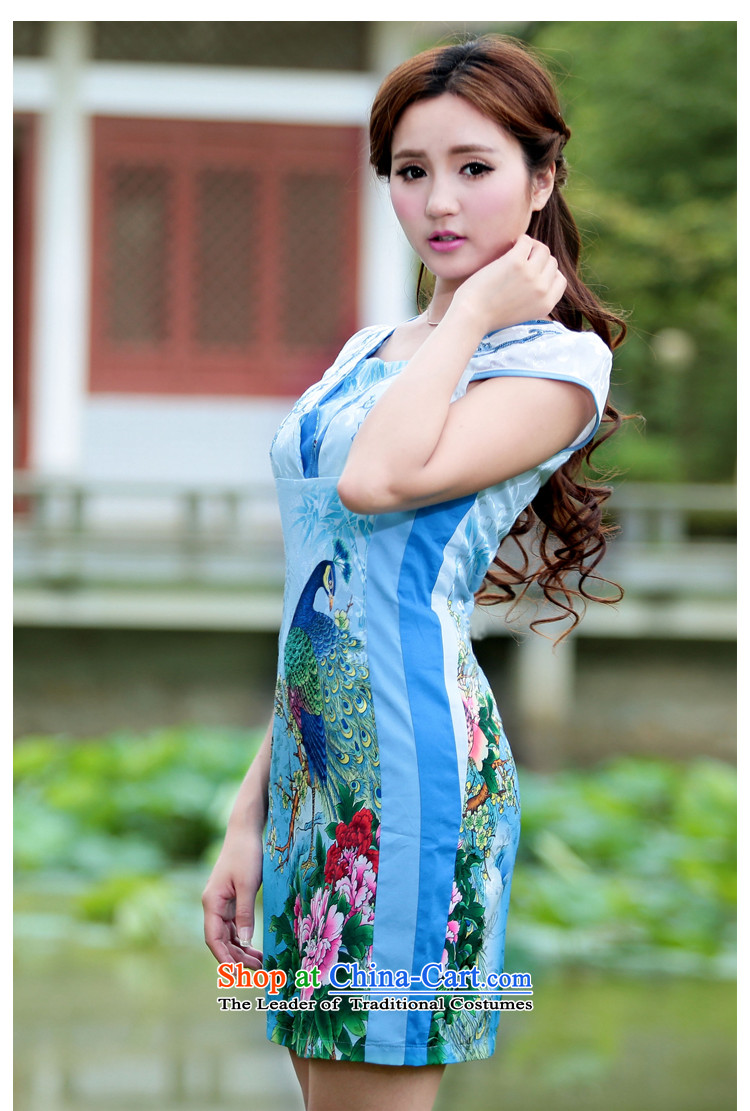 The fragrance of 2015 Women's multimedia new peacock cheongsam dress Stylish retro summer is shorter) cheongsam dress pink XXL picture, prices, brand platters! The elections are supplied in the national character of distribution, so action, buy now enjoy more preferential! As soon as possible.