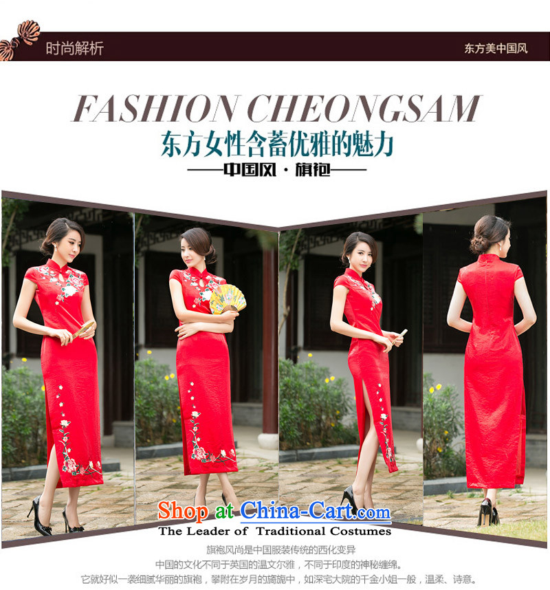 2015 new toasting champagne DEPTHDES Service Bridal wedding dress improved cheongsam long summer fashion of the forklift truck embroidery cheongsam dress Sau San video picture color thin XL Photo, prices, brand platters! The elections are supplied in the national character of distribution, so action, buy now enjoy more preferential! As soon as possible.