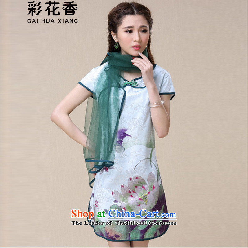 The fragrance of the spring and summer of 2015, also replace the girl China wind ethnic cheongsam dress photo color , color 8,958 flowers (CAI HUA XIANG) , , , shopping on the Internet