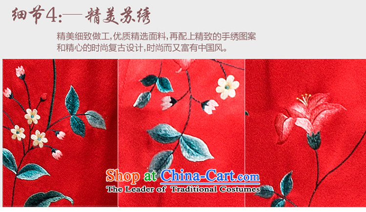 The Wu female red 2015 Summer red bows services plain manual embroidery Silk Cheongsam retro long marriage banquet dress heavyweight herbs extract L picture, prices, brand platters! The elections are supplied in the national character of distribution, so action, buy now enjoy more preferential! As soon as possible.