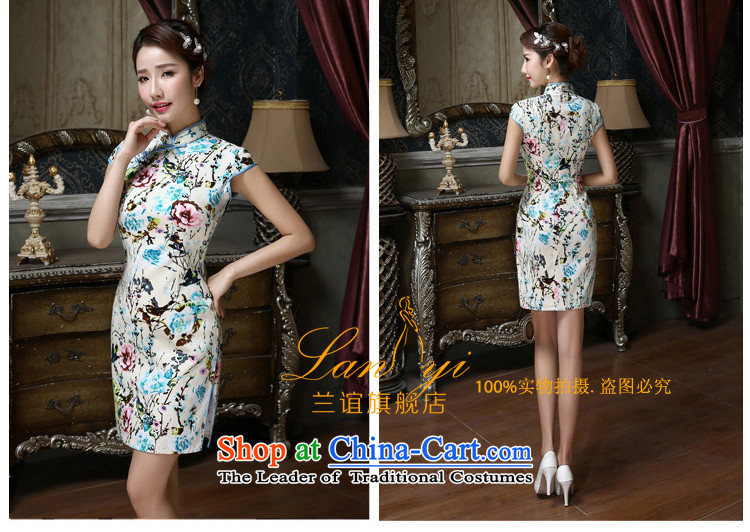 In the summer of 2015, Friends new improved daily qipao classic retro style qipao temperament Sau San silk thick pc stamp short skirt Q423 qipao picture quality assurance, prices, brand platters! The elections are supplied in the national character of distribution, so action, buy now enjoy more preferential! As soon as possible.