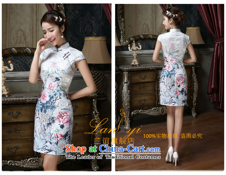 In the summer of 2015, Friends new improved daily qipao classic retro style qipao temperament Sau San silk thick pc stamp short skirt Q423 qipao picture quality assurance, prices, brand platters! The elections are supplied in the national character of distribution, so action, buy now enjoy more preferential! As soon as possible.