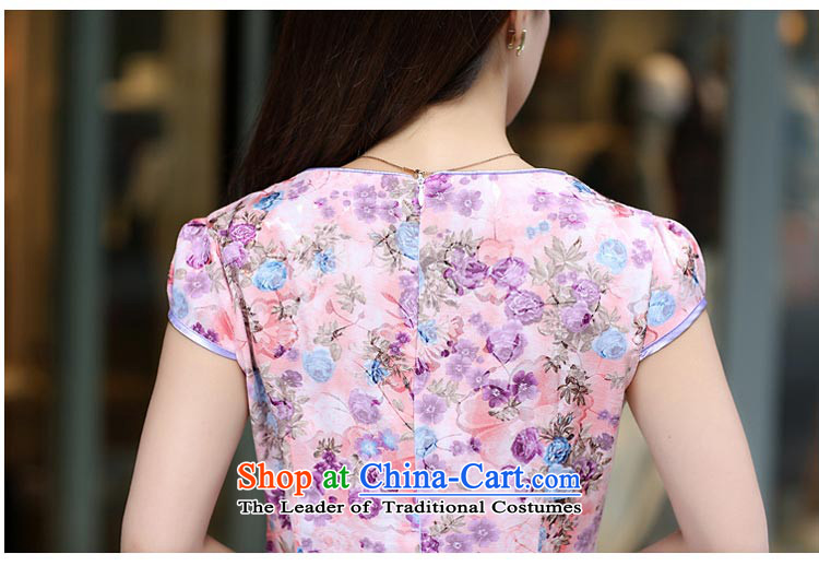 2015 Summer new stylish embroidered dress retro-collar short-sleeve national services cheongsam dress 1603 pink XL Photo, prices, brand platters! The elections are supplied in the national character of distribution, so action, buy now enjoy more preferential! As soon as possible.