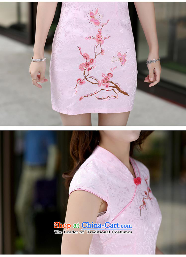 2015 Summer New Stylish retro dresses qipao sleeveless national women's service of short skirt 1604 Red XL Photo, prices, brand platters! The elections are supplied in the national character of distribution, so action, buy now enjoy more preferential! As soon as possible.