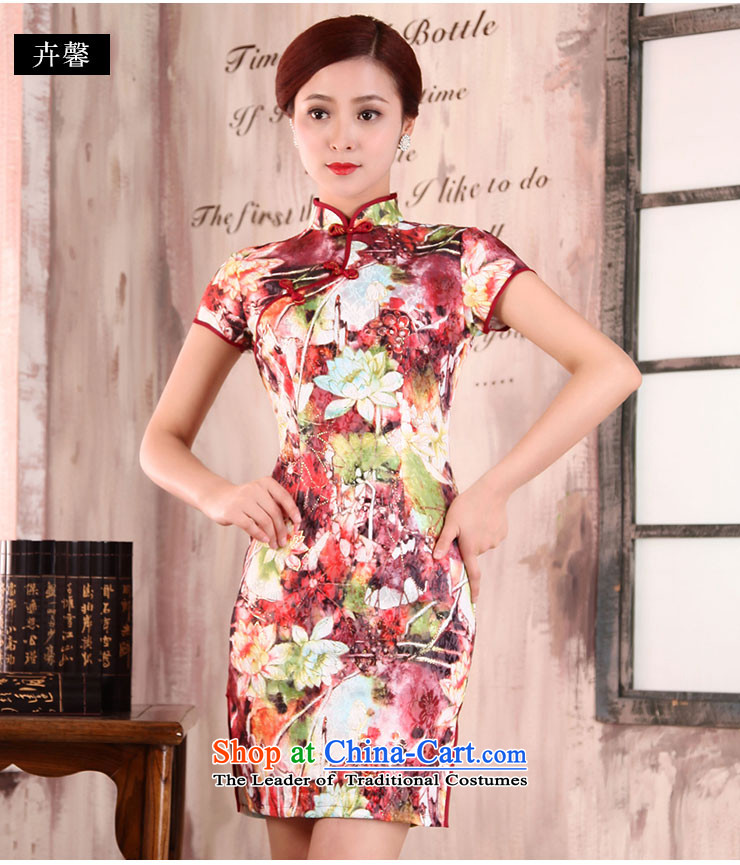Millennium bride in the spring of 2015, the new elderly mother with retro flowers dresses and the relatively short time, the improvement of lotus flowers daily qipao X162 arts Nga XL Photo, prices, brand platters! The elections are supplied in the national character of distribution, so action, buy now enjoy more preferential! As soon as possible.