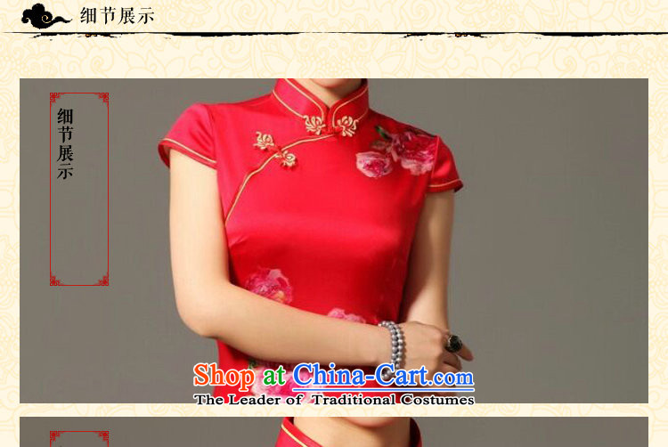 Dan smoke summer New President Dos Santos Silk Cheongsam digital inkjet stretch back door bows service Elegant Silk Cheongsam Figure Color S picture, prices, brand platters! The elections are supplied in the national character of distribution, so action, buy now enjoy more preferential! As soon as possible.