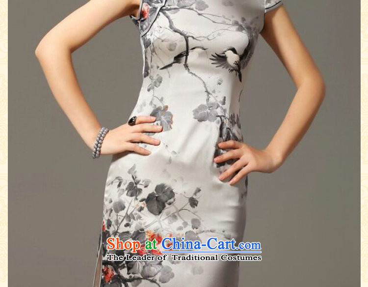 Figure for summer flowers new women's dresses Silk Cheongsam retro classy magpies bad herbs extract qipao Figure 2XL color pictures, prices, brand platters! The elections are supplied in the national character of distribution, so action, buy now enjoy more preferential! As soon as possible.