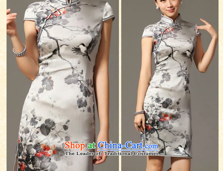 Figure for summer flowers new women's dresses Silk Cheongsam retro classy magpies bad herbs extract qipao Figure 2XL color pictures, prices, brand platters! The elections are supplied in the national character of distribution, so action, buy now enjoy more preferential! As soon as possible.