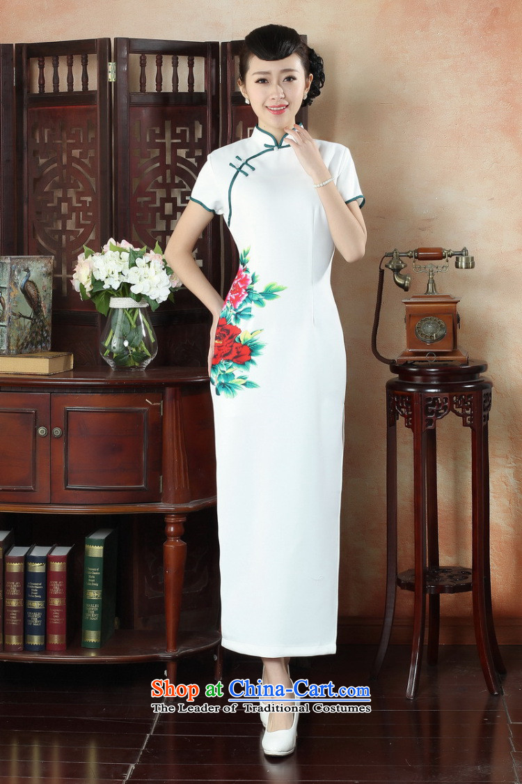 Spend the summer of ethnic figure dress cheongsam dress stylish improved Chinese collar hand-painted retro long cheongsam dress figure color M brand, prices, picture platters! The elections are supplied in the national character of distribution, so action, buy now enjoy more preferential! As soon as possible.