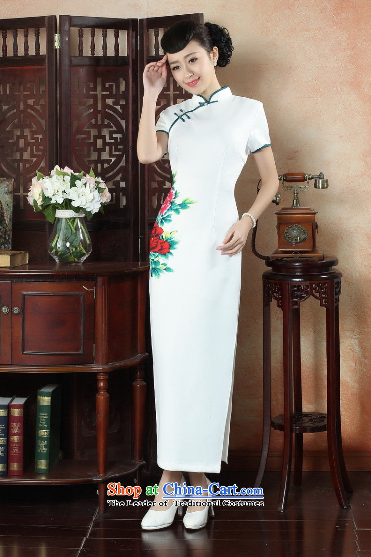 Spend the summer of ethnic figure dress cheongsam dress stylish improved Chinese collar hand-painted retro long cheongsam dress figure color M brand, prices, picture platters! The elections are supplied in the national character of distribution, so action, buy now enjoy more preferential! As soon as possible.