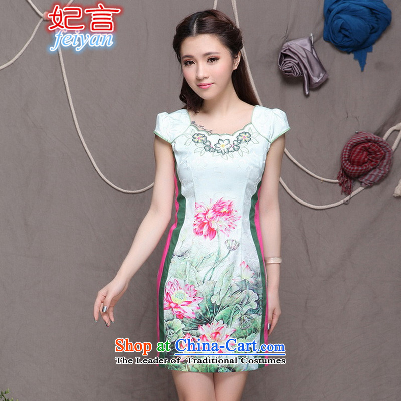 Statements were made by the princess of           2015 China wind stylish ethnic refined elegance improved cheongsam dress #9909 picture color S, statements were made by the princess shopping on the Internet has been pressed.