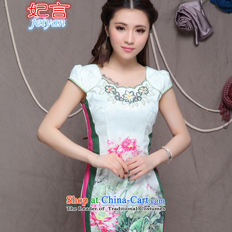 Statements were made by the princess of           2015 China wind stylish ethnic refined elegance improved cheongsam dress #9909 picture color S, statements were made by the princess shopping on the Internet has been pressed.